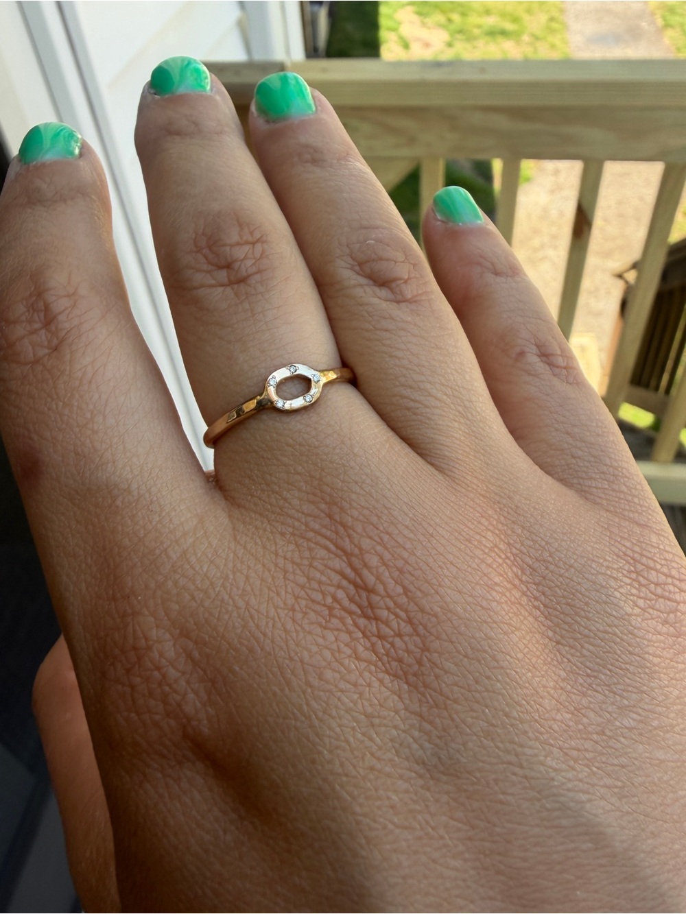 James Michelle mini Oval Diamond ring